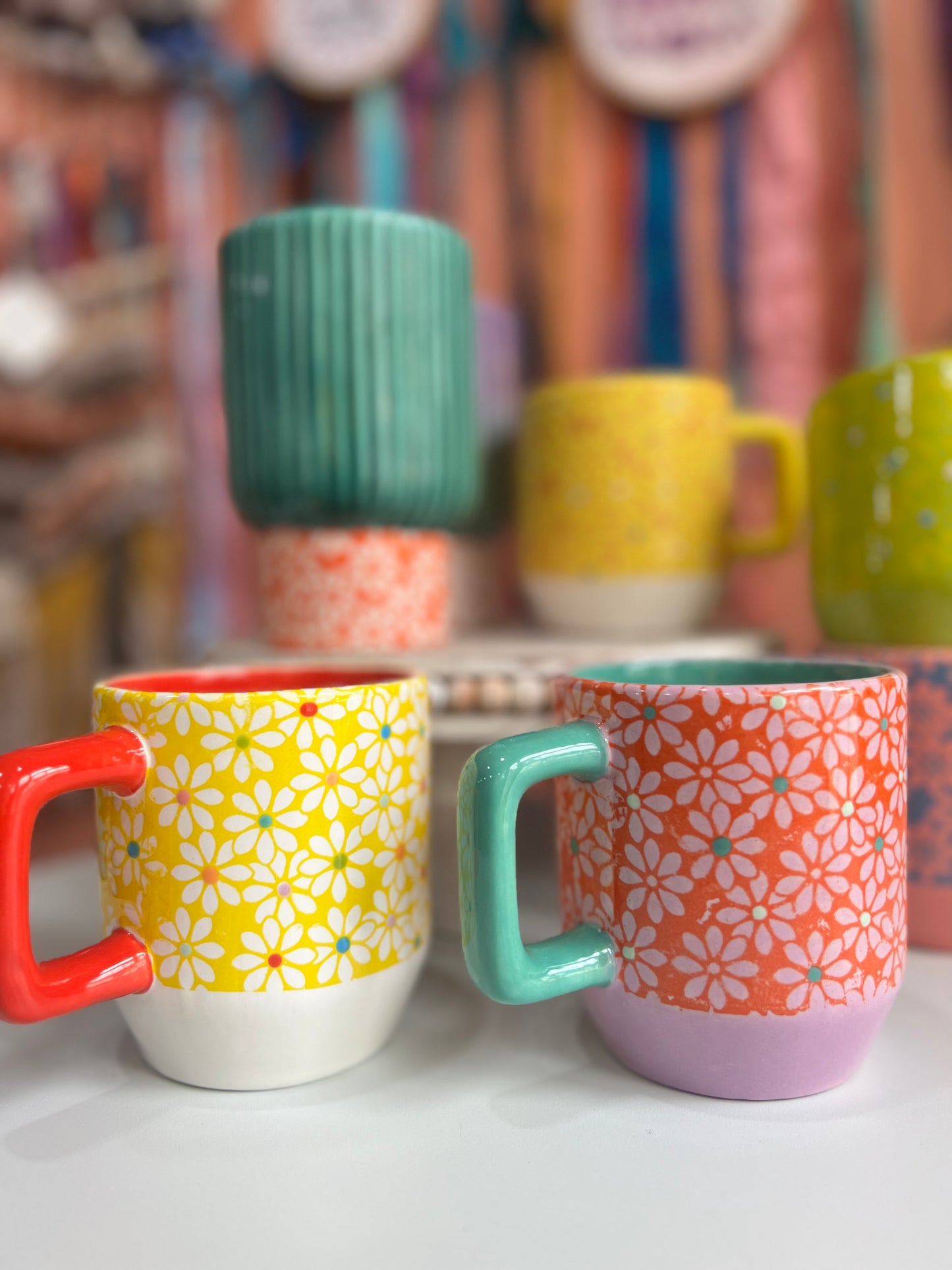 Retro floral mug - Angie