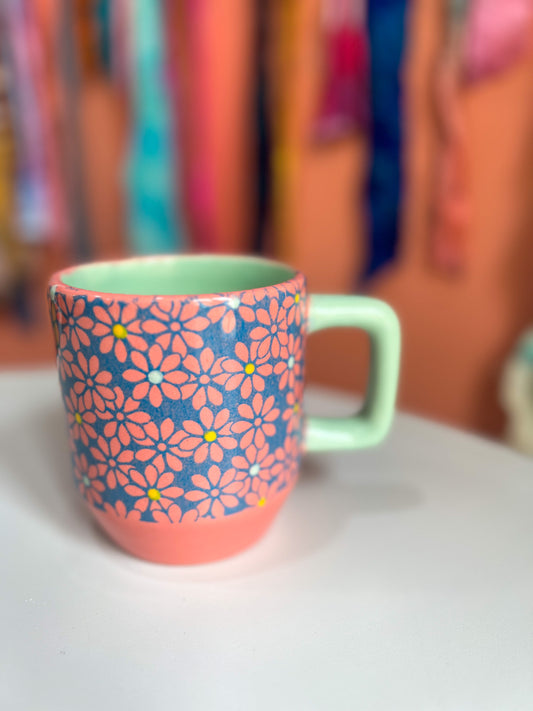 Retro floral mug - Kayla