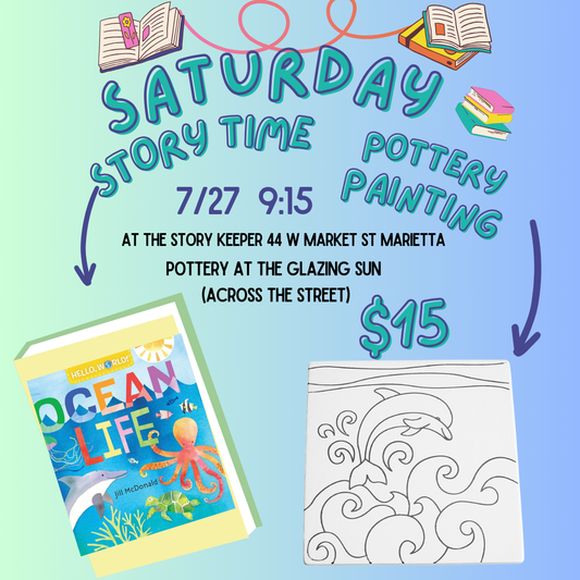 7/27 Saturday Story Time & Pottery Painting