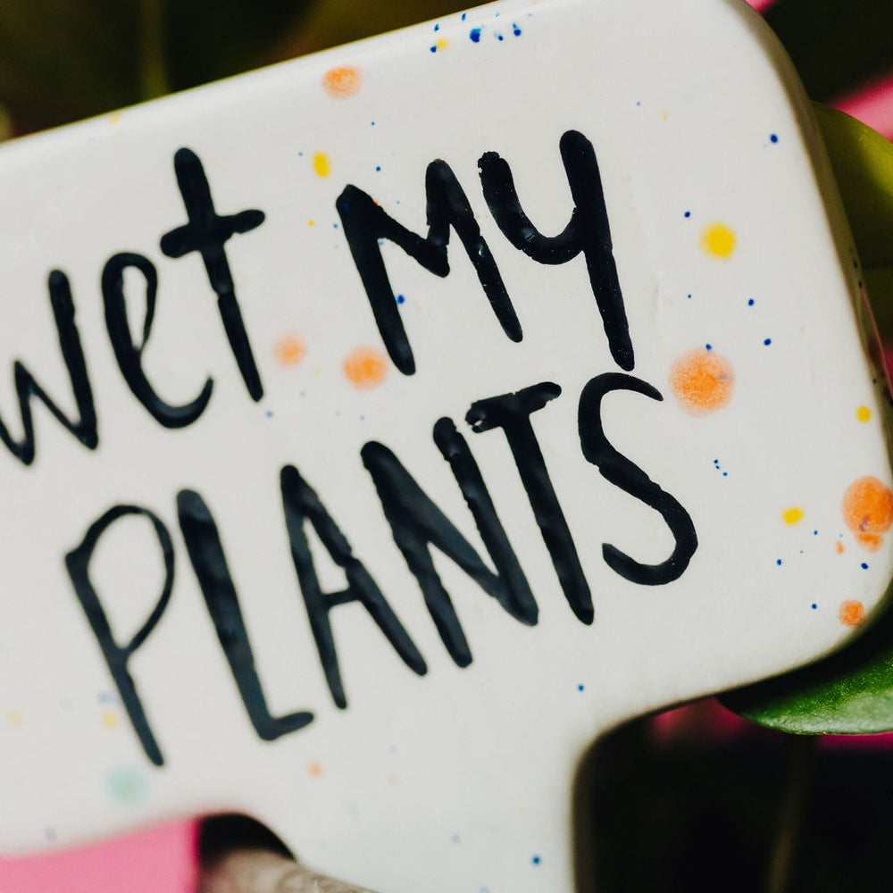 I Wet My Plants Funny Punny Garden Plant Stake