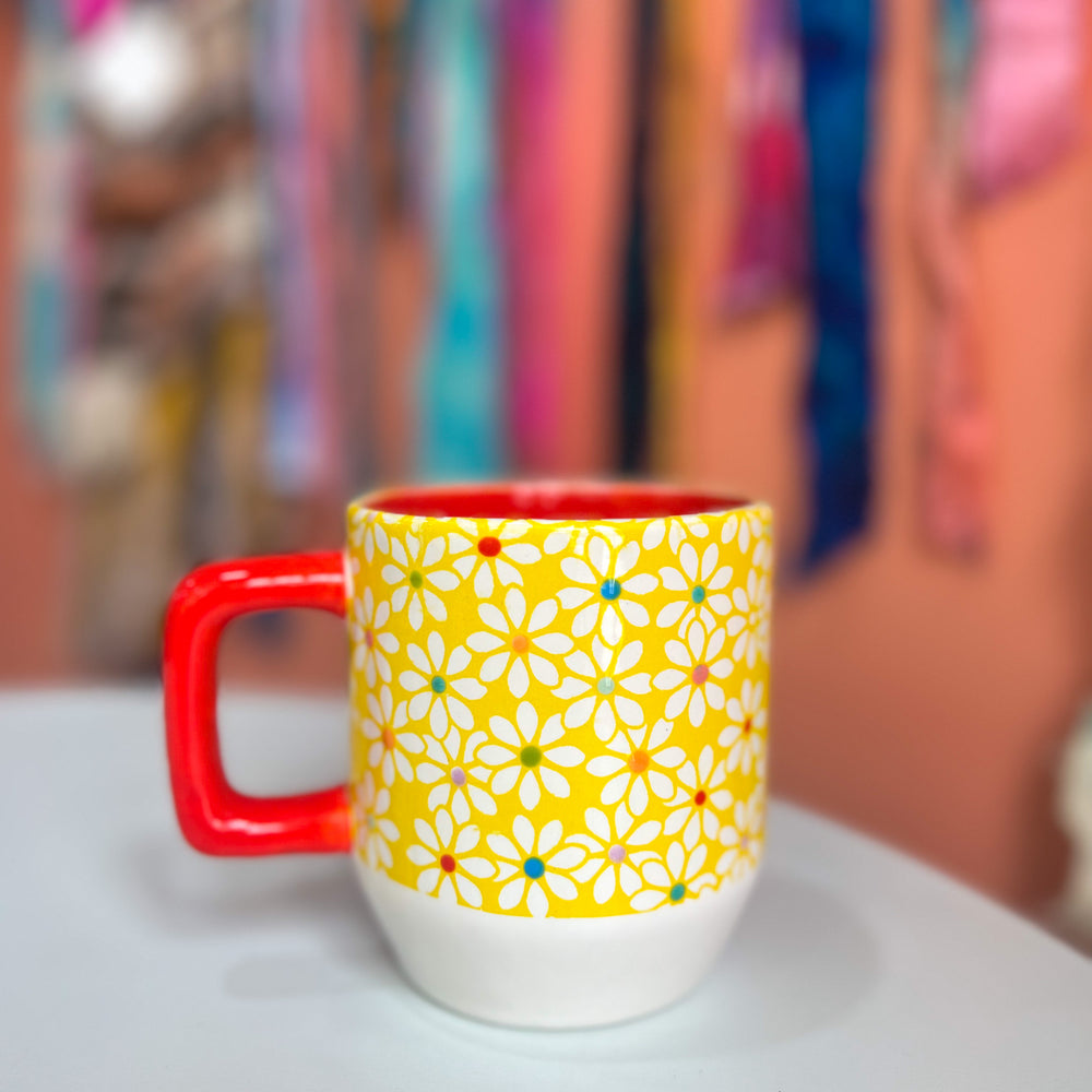 Retro floral mug - Angie