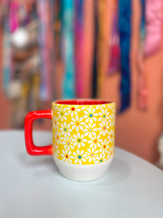 Retro floral mug - Angie