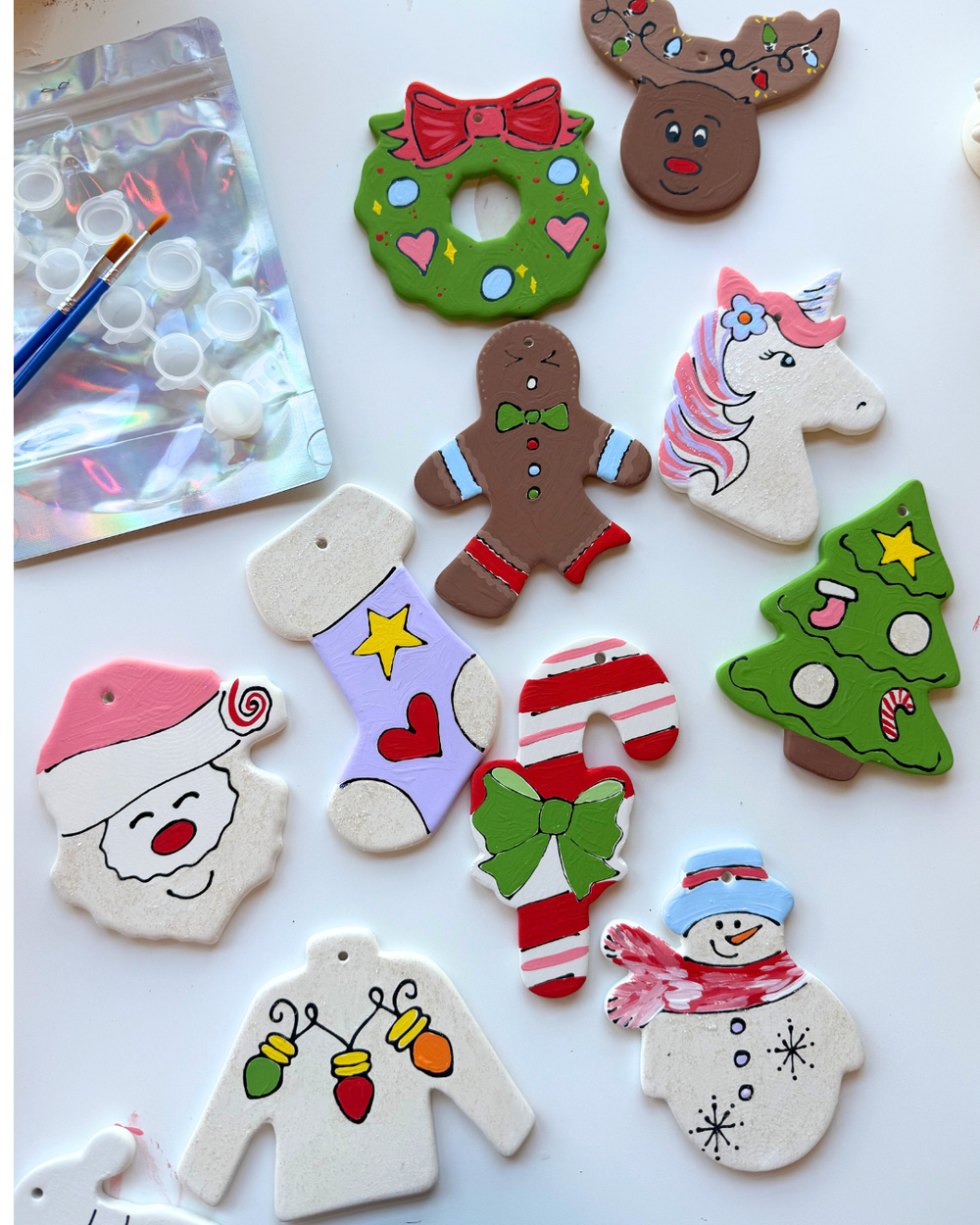 Single Ornament Painting Kit (No Kiln Needed)