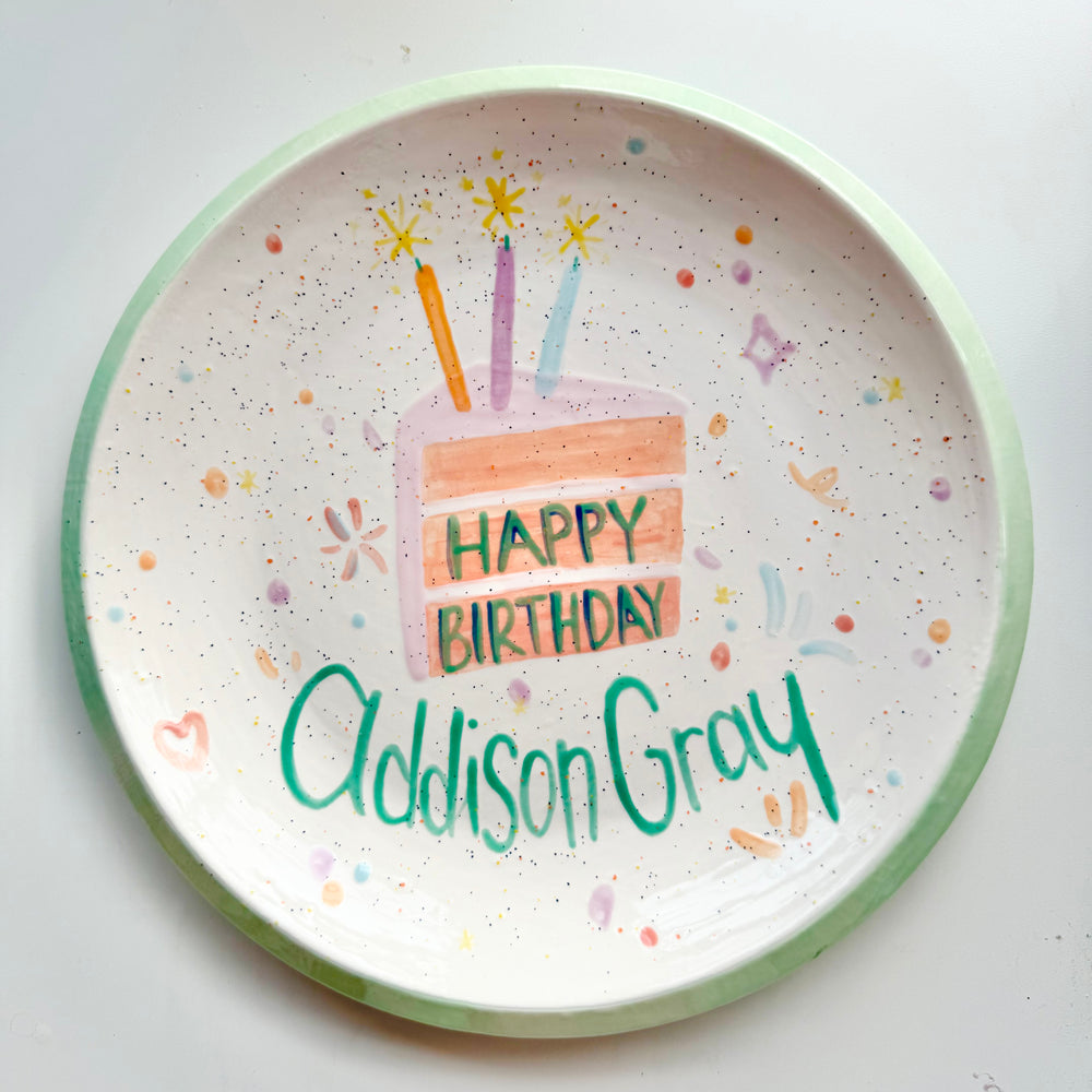 Custom B-day Plate