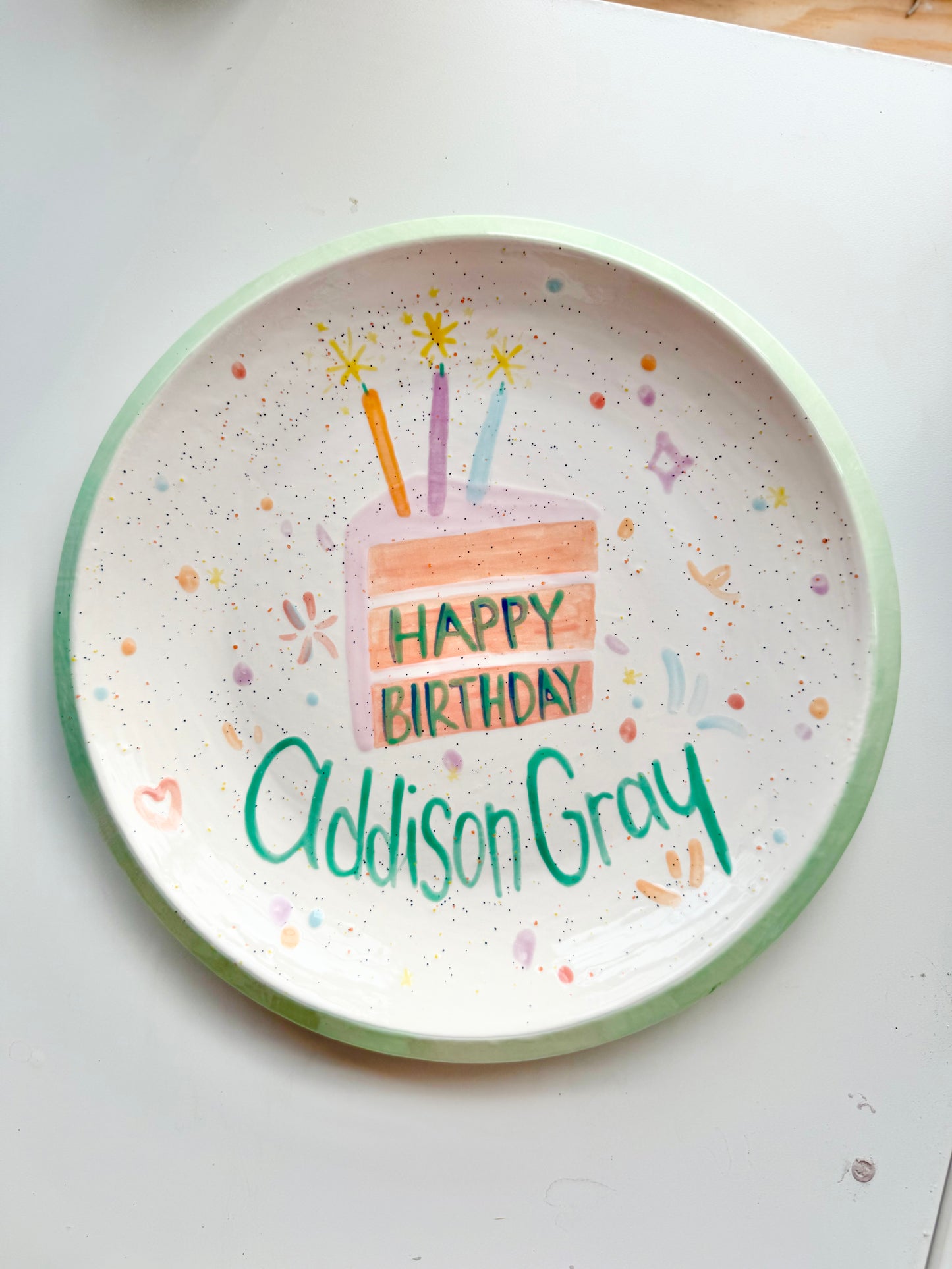 Custom B-day Plate