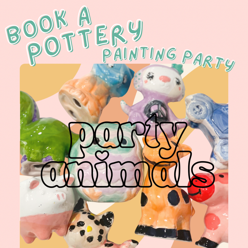 
                      
                        Book a Party Animal Pottery Painting party!
                      
                    