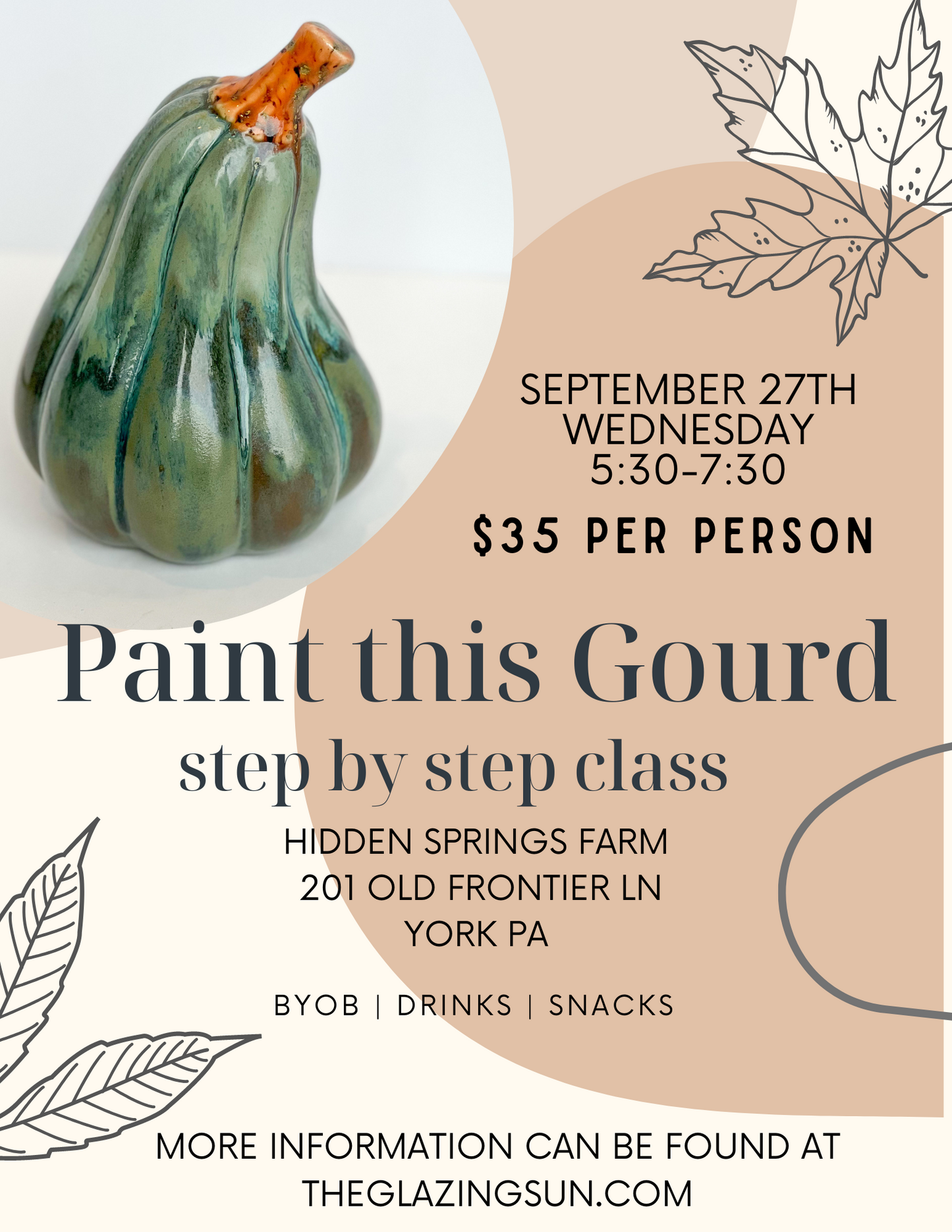 Paint A Drippy Gourd at Hidden Springs Farm